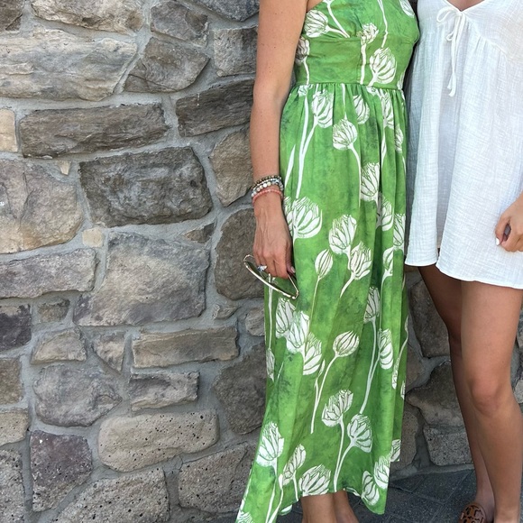 Green Halter Sleeveless Maxi Sundress🌿 - Picture 3 of 9